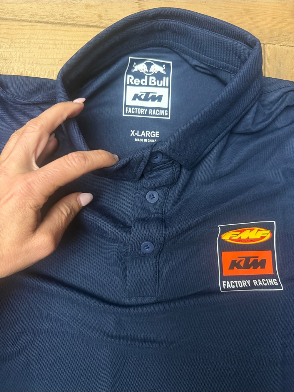 KTM FACTORY RACING POLO Shirt with Patch Logo - NEW size XL